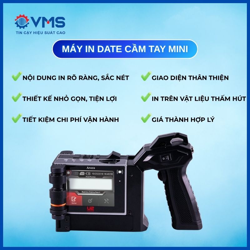 Ưu điểm vượt trội của máy in date cầm tay mini