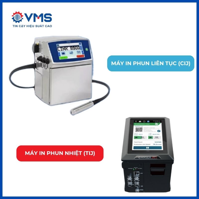 So sánh máy in phun liên tục (CIJ) và máy in nhiệt (TIJ)