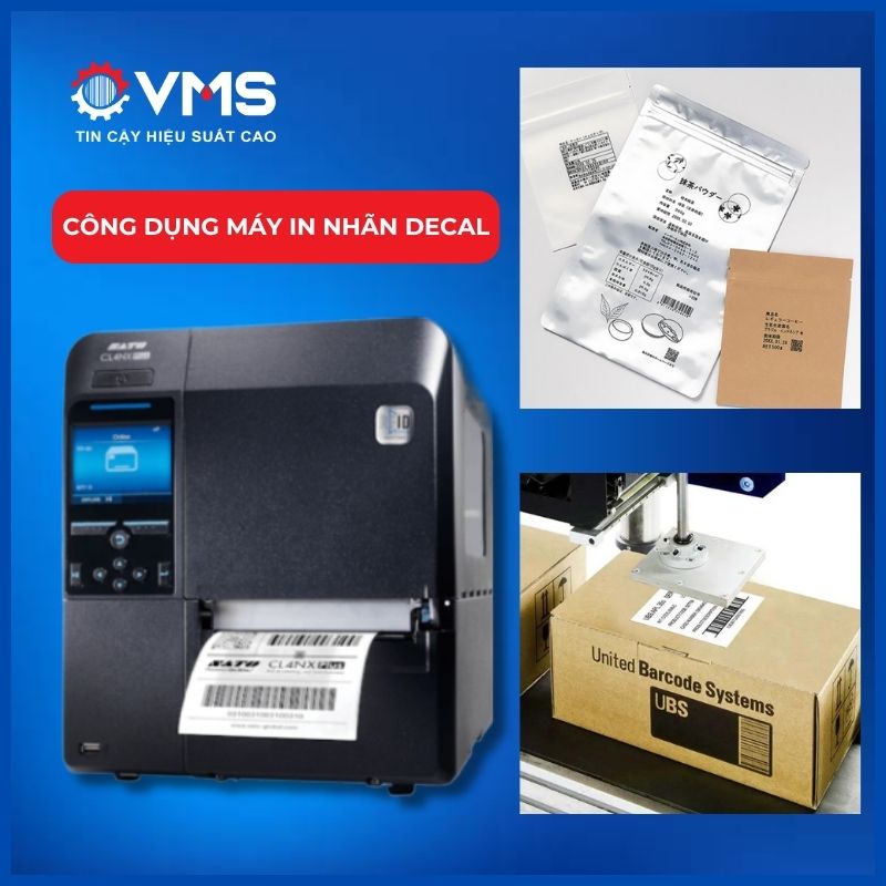 Công dụng của máy in mã vạch, tem nhãn decal công nghiệp