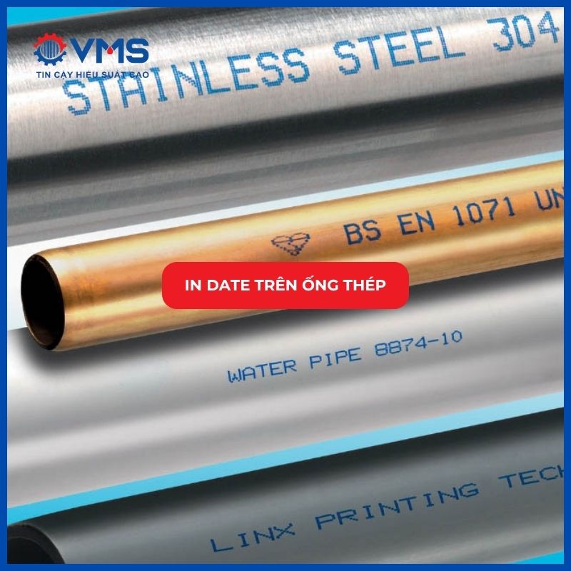 In date trên ống thép