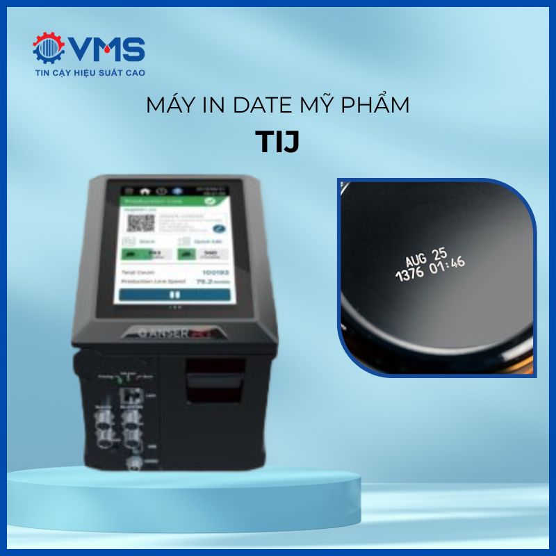 Máy in phun date nhiệt (TIJ) trên mỹ phẩm