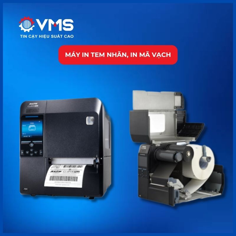 Máy in tem nhãn decal, in mã vạch Barcode