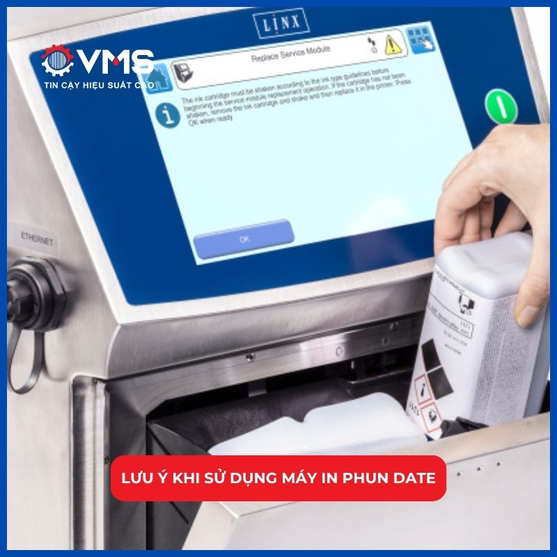 Những lưu ý khi sử dụng máy in phun date liên tục CIJ