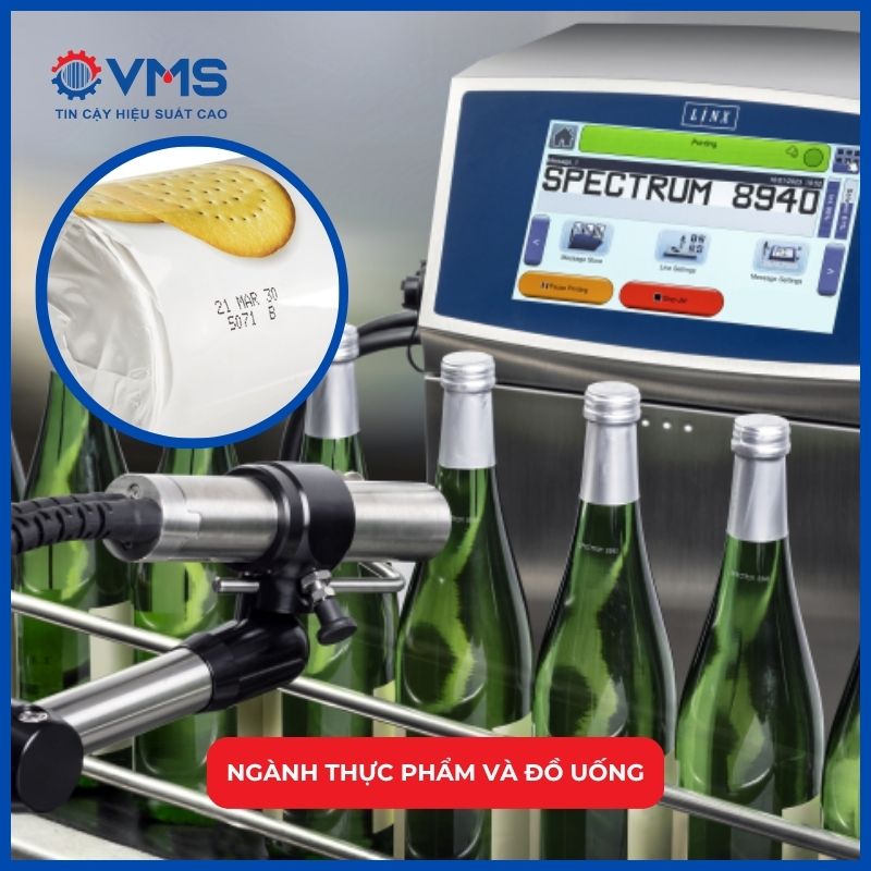 Ứng dụng máy in date trong ngành thực phẩm và đồ uống