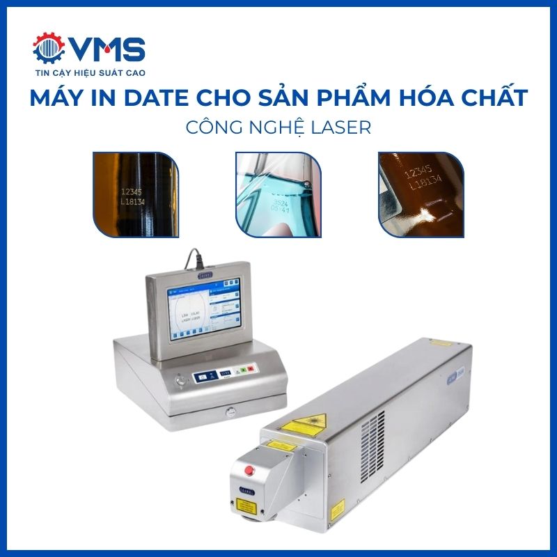 Máy in date cho sản phẩm hóa chất bằng laser