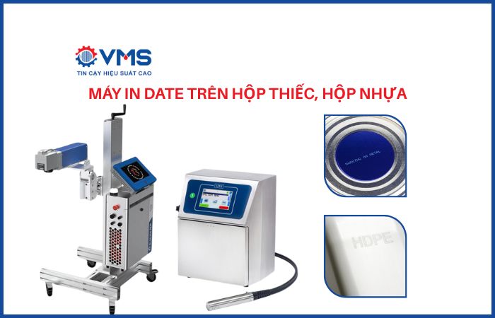 Máy in date trên hộp thiếc, hộp nhựa chất lượng