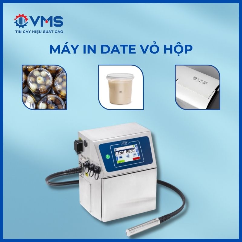 Máy in date vỏ hộp nhựa, carton