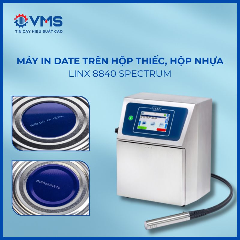 Máy in phun liên tục (CIJ) in lên hộp thiếc, hộp nhựa