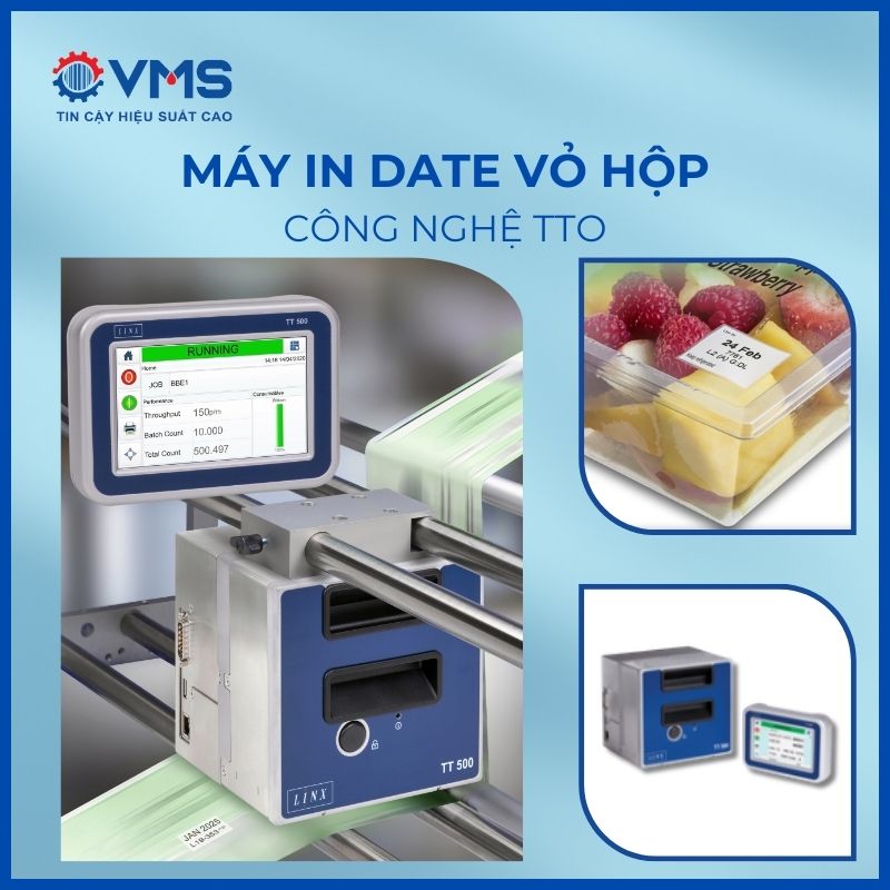 Máy in TTO cho vỏ hộp có màng phủ