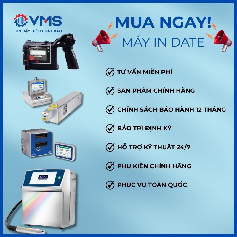 Quyền lợi khi mua máy in date chính hãng