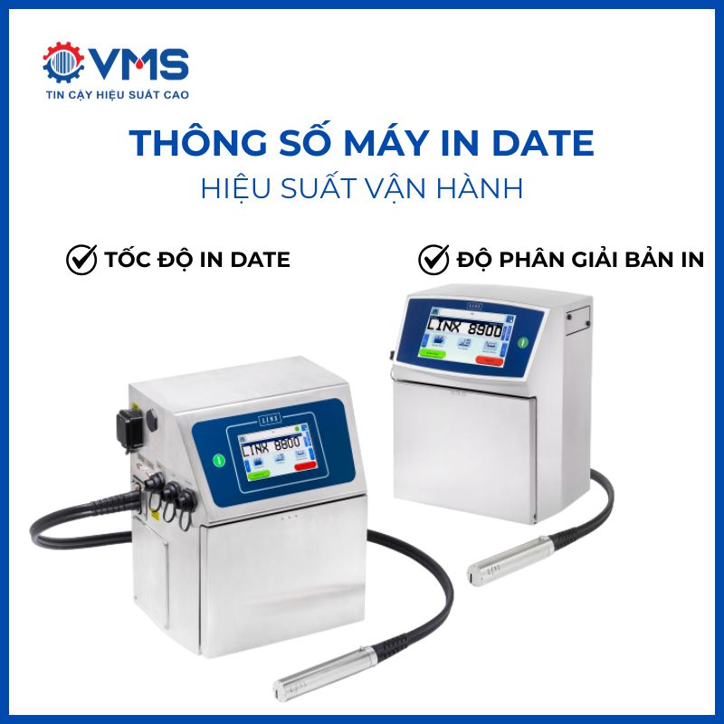 Thông số hiệu suất vận hành của máy in date