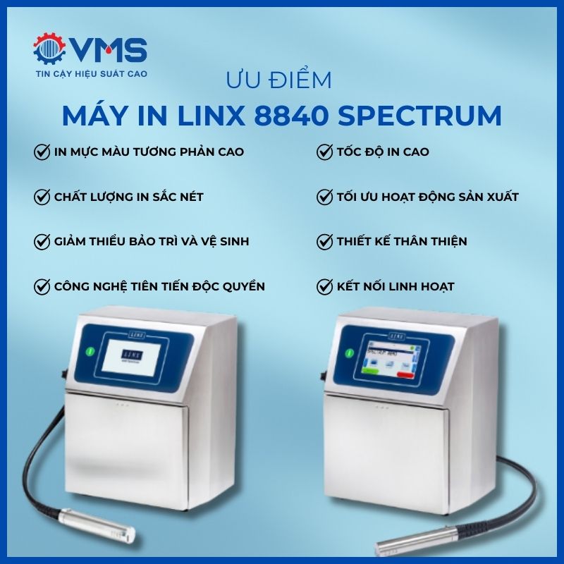 Ưu điểm vượt trội của máy in Linx 8840 Spectrum