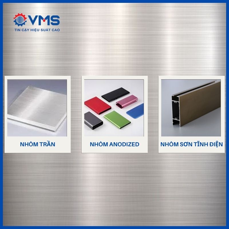 Nhôm trần, nhôm anodized, nhôm sơn tĩnh điện