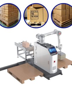 Cobot xếp hàng 16kg lên pallet tự động