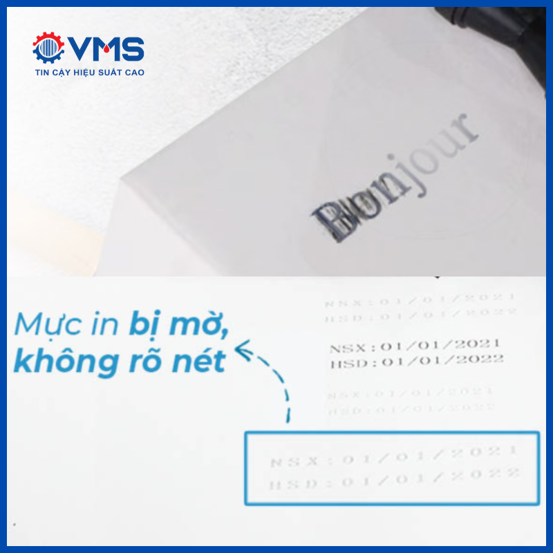 Lỗi mực in bị nhòe, không rõ nét