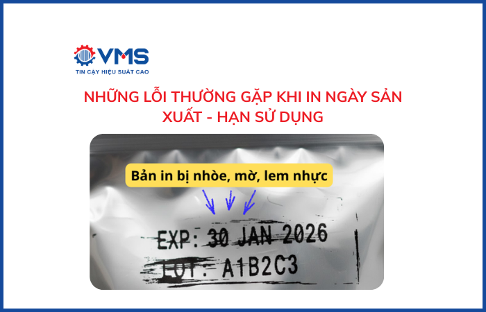 Những lỗi thường gặp khi in ngày sản xuất, hạn sử dụng