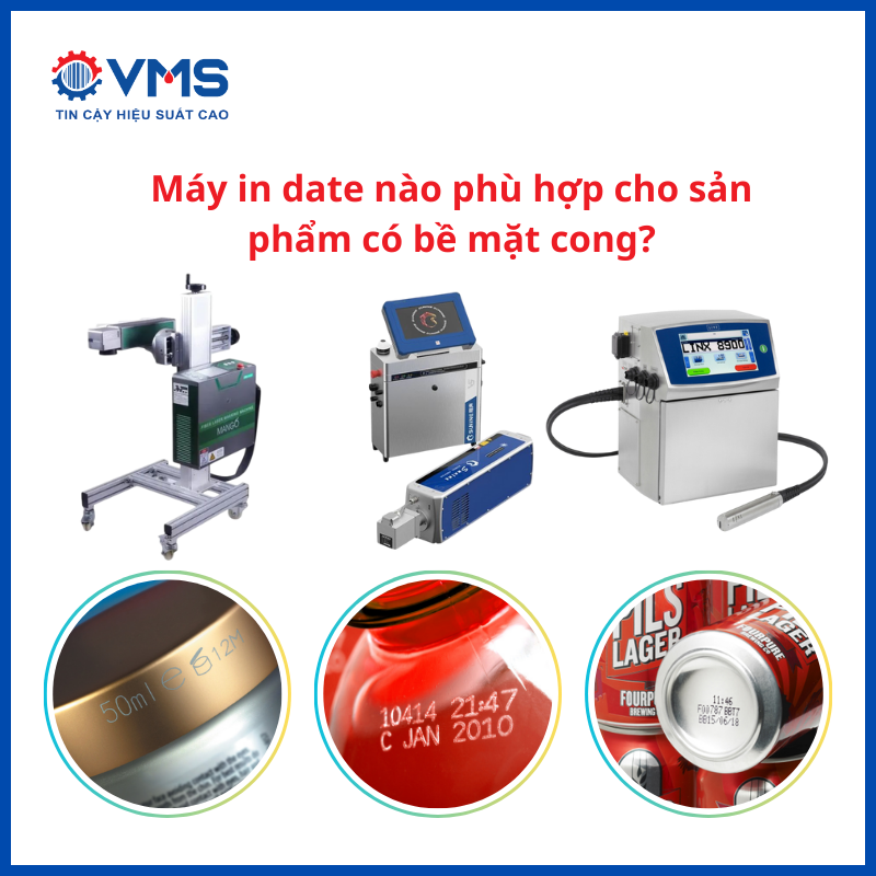Máy in date nào phù hợp cho sản phẩm có bề mặt cong?