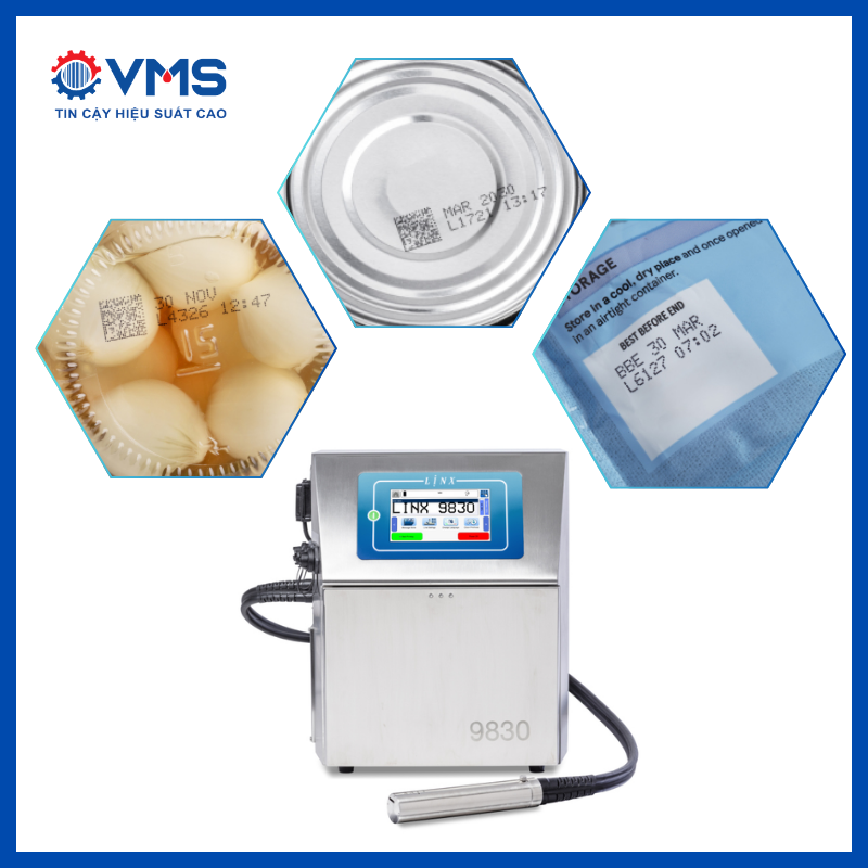 Máy in phun Linx 9830 và ứng dụng thực tế