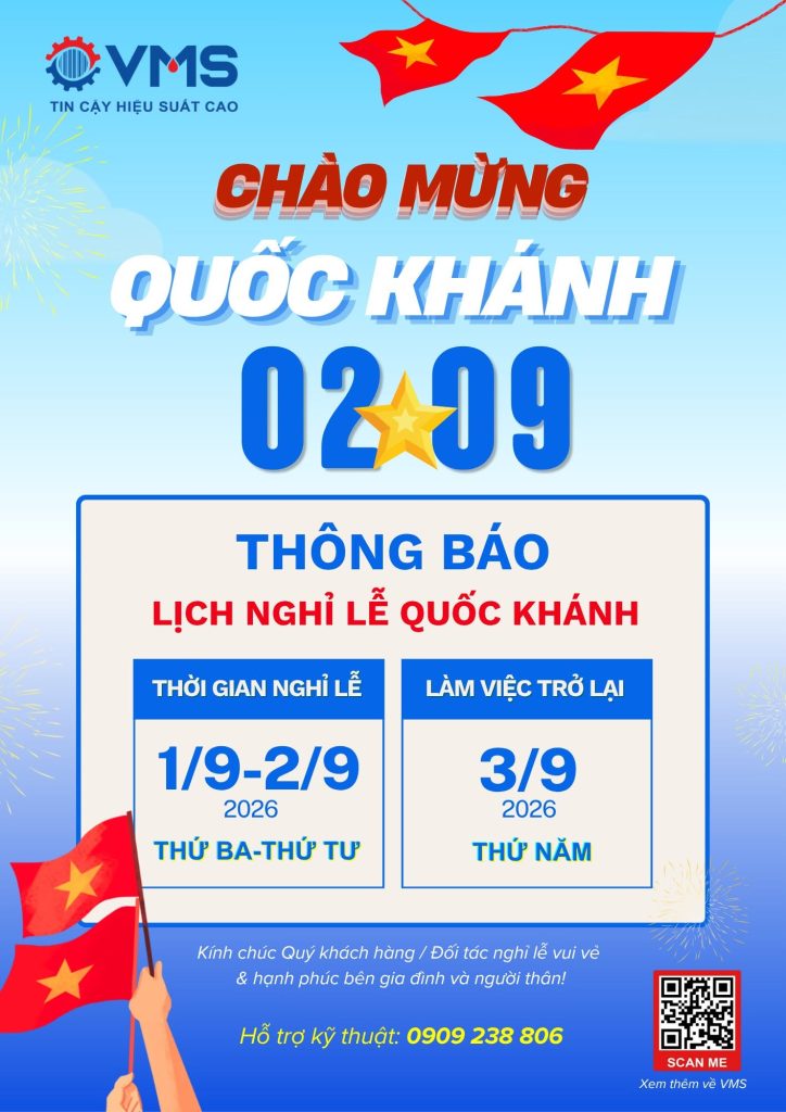 VMS thông báo nghỉ lễ 2-9