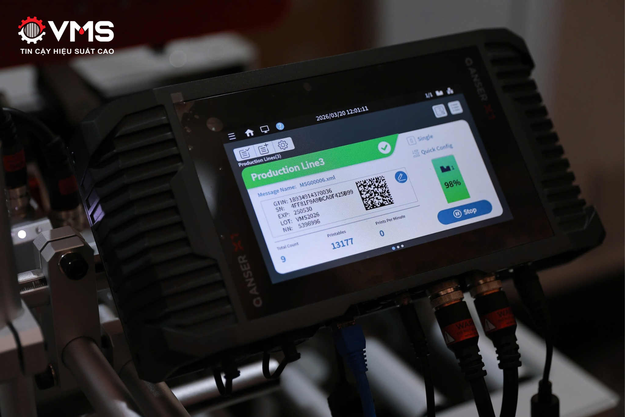 Máy in mã GS1 do VMS phân phối