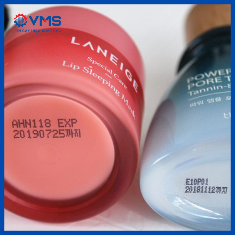 In date code bằng công nghệ CIJ lên vỏ hộp mỹ phẩm 
