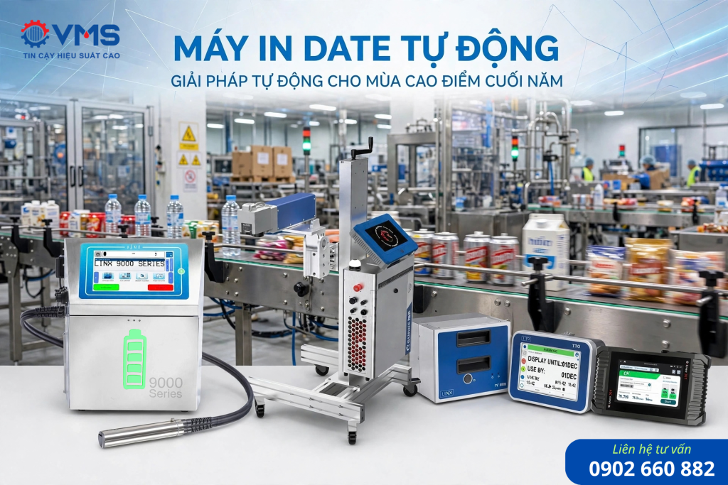 Máy in date tự động - Giải pháp cho các đơn vị sản xuất mùa cao điểm cuối năm, Tết 2027