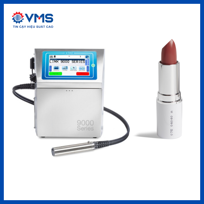 Máy in Linx 9000 series và ứng dụng thực tế in trên thỏi son 